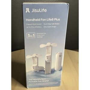 JISULIFE Handheld Mini Fan, 3-in-1 Handheld Fan White
